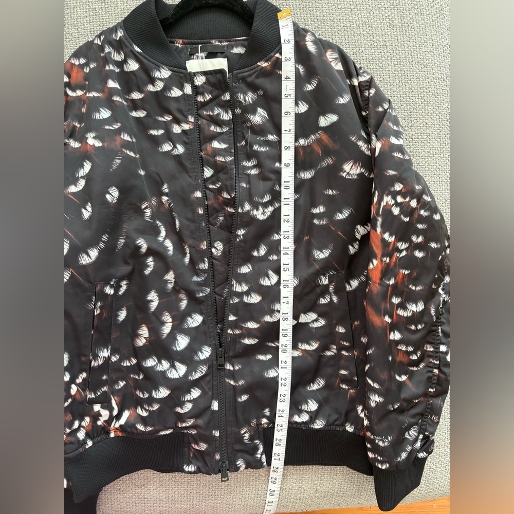 COS Atelier Feather Print Bomber Jacket Black Quilted Limited Edition Size Large - Picture 9 of 16